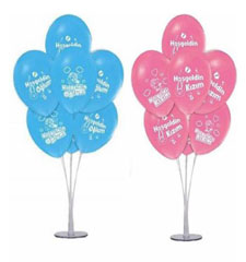 Hoşgeldin Bebek Ayaklı Balon Standı 7 Balon 75 Cm